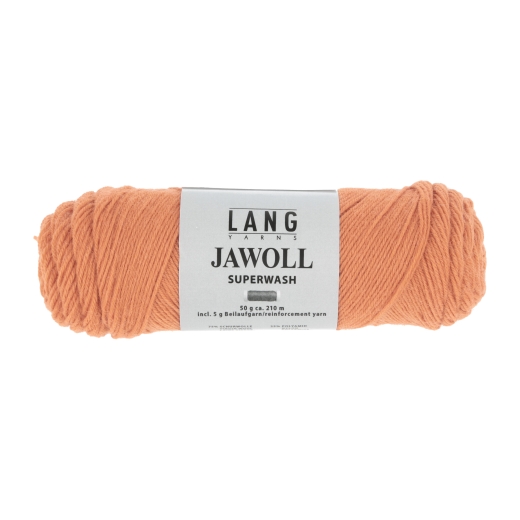 Lang Yarns Jawoll uni Sockenwolle 4-fach - mandarine