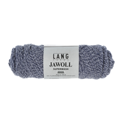 Lang Yarns Jawoll uni Sockenwolle 4-fach -  jeansblau mouliné