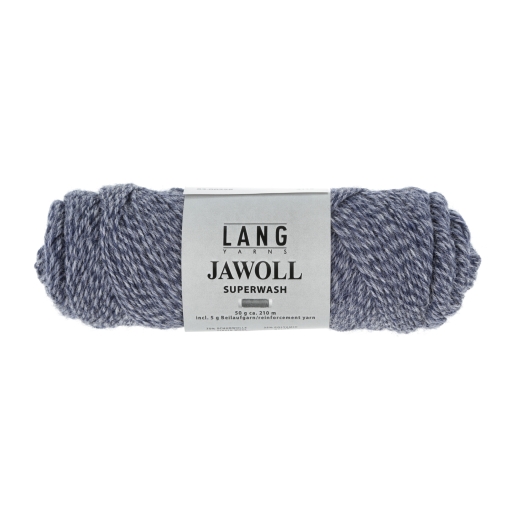 Lang Yarns Jawoll uni Sockenwolle 4-fach - jeansblau mouliné