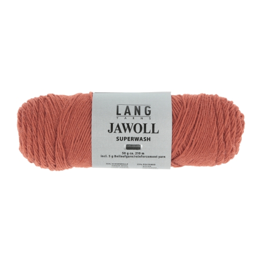 Lang Yarns Jawoll uni Sockenwolle 4-fach - braunorange