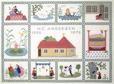 Fremme Stickpackung - Sampler Hans Christian Andersen 51x70 cm