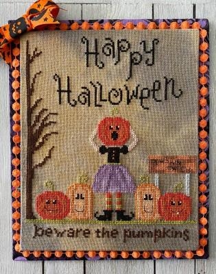 Beware The Pumpkins - Frog Cottage Designs (Stickvorlage)