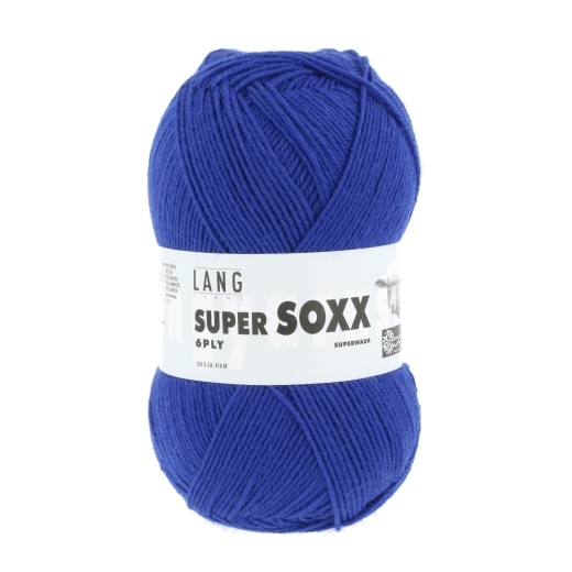 Lang Yarns Super Soxx 6-fach Sockenwolle - blau