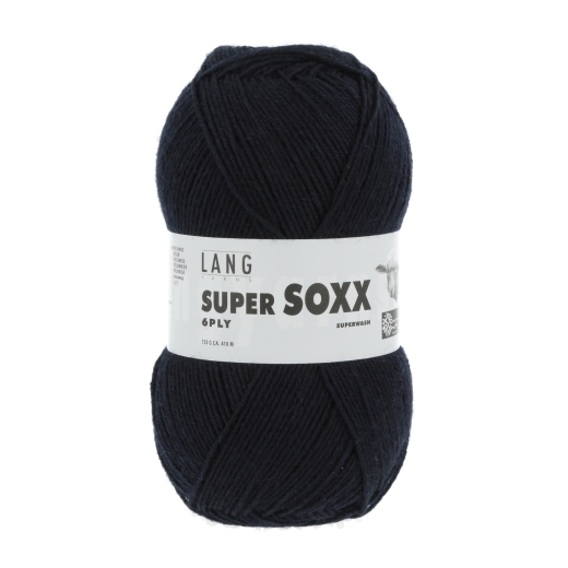 Lang Yarns Super Soxx 6-fach Sockenwolle - nachtblau