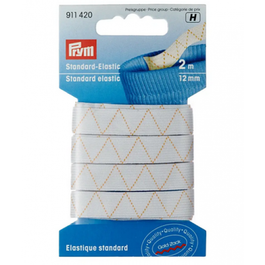 Breit-Elastic 12 mm weiß - 2 m-Karte - Prym
