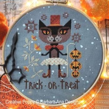 Stickvorlage Barbara Ana - Trick Or Treat (Halloween Night)