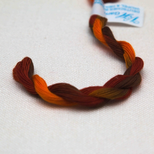 Stickgarn Vaupel & Heilenbeck - mandarine-rostbraun-dunkelbraun (Ausverkauf Restbestand)