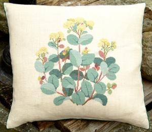 Haandarbejdets Fremme - Kissen Gelbe Blumen (Stickpackung)