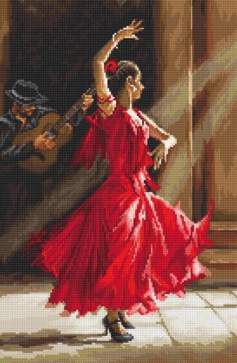 Leti Stitch Stickpackung - Flamenco