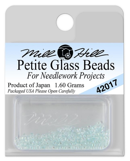 42017 Mill Hill Seed-Petite Beads - Crystal Aqua Ø 1,5 mm