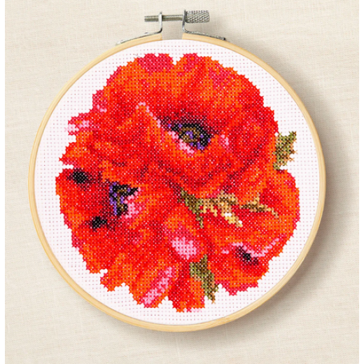 DMC - Designer Collection - Roter Mohn mit Stickring