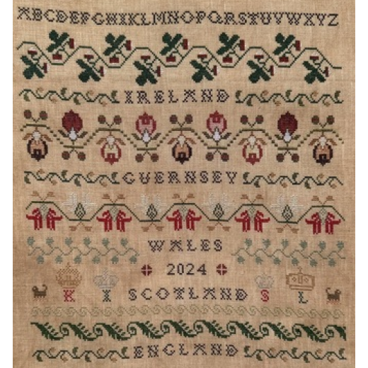 Cross Stitch Antiques - British Isles Band Sampler