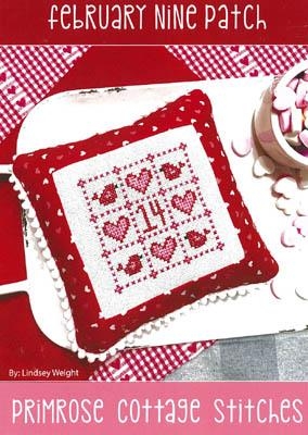 Stickvorlage Primrose Cottage Stitches - February Nine Patch