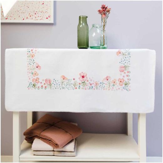Rico Design - Tischdecke bedruckt Frühlingsblumen - Ausverkauf