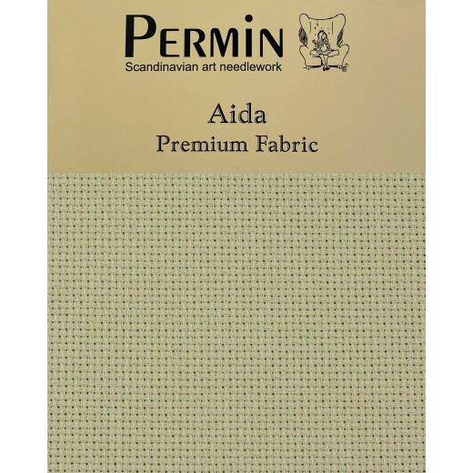 Wichelt Permin Aida 16ct - Precut 65x50 cm Amazing Gray (Ausverkauf)