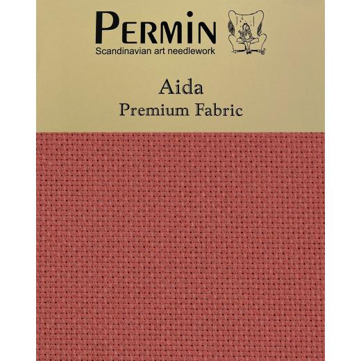 Wichelt Permin Aida 16ct - Precut 65x50 cm Chocolate Raspberry (Ausverkauf)