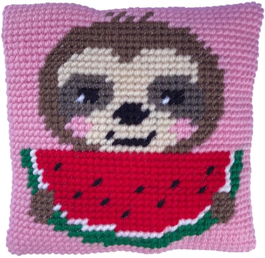 Stickpackung Needleart World - Kissen Sloth Munch