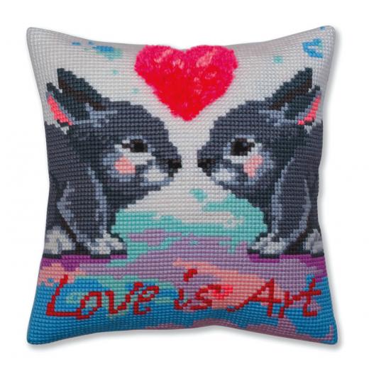 Love is Art - Kreuzstichkissen Collection dArt