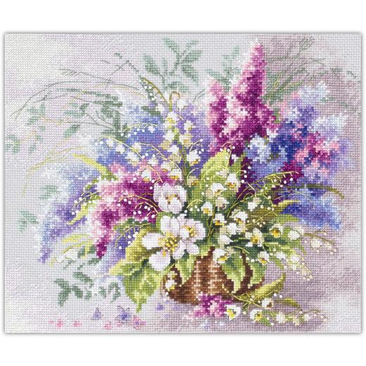 Magic Needle - Stickbild Lilies of the Valley and Lilac