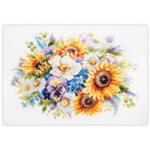 Magic Needle - Stickbild Bouquet with Sunflowers