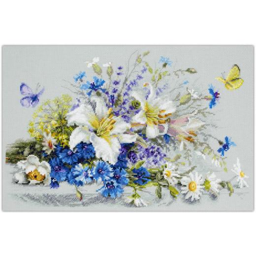 Magic Needle - Stickbild Lilies and Cornflowers