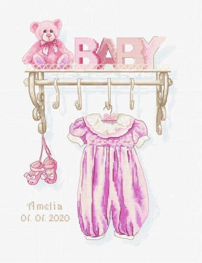 Luca-S Stickpackung - Baby Girl Birth (Ausverkauf)