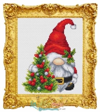 Christmas Father Gnome - Les Petites Croix De Lucie (Stickvorlage)