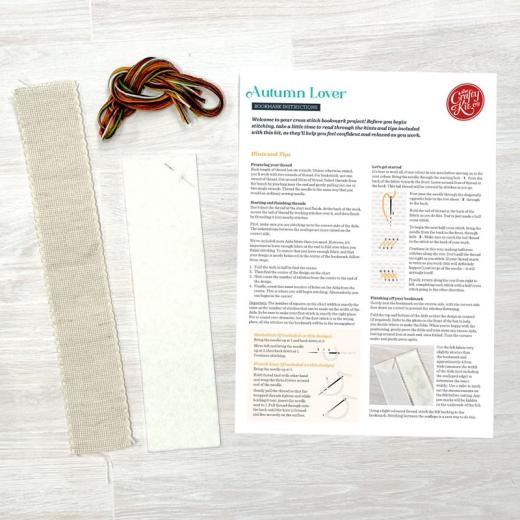 Stickpackung The Crafty Kit Company - Bookmark Autumn Lover