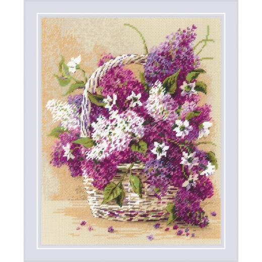 Stickpackung Riolis - Basket of Lilacs