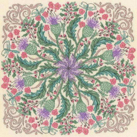 Swirling Thistles - Bothy Threads Beth Buffington (Stickpackung)