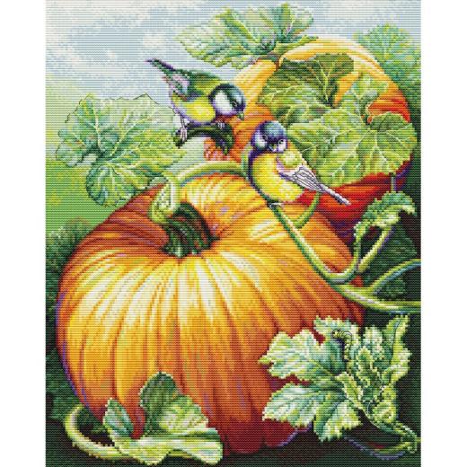 Birdies On Pumpkin - Luca-S (Stickpackung)