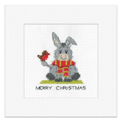 Donkey Card - Christmas Scarf - Heritage Crafts (Stickpackung)
