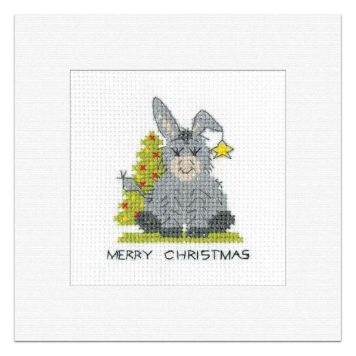 Donkey Card - Christmas Tree - Heritage Crafts (Stickpackung)