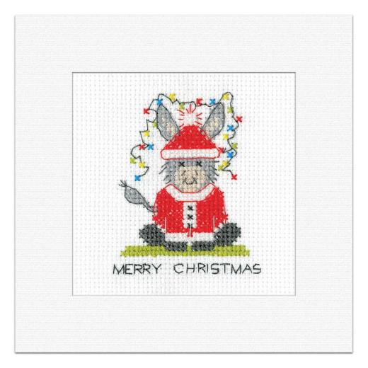 Donkey Card - Santa - Heritage Crafts (Stickpackung)