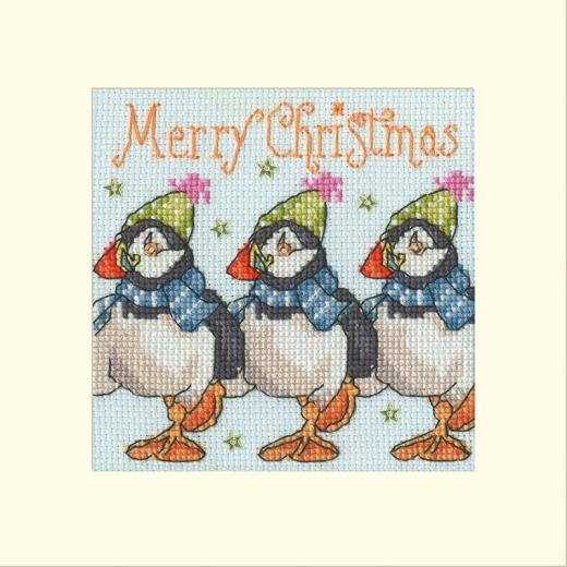 Stickpackung Bothy Threads - Christmas Card - Huffin' Puffin Christmas