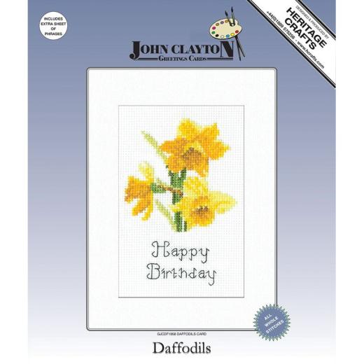 Heritage Crafts - Greeting Card Daffodil - (Stickpackung)