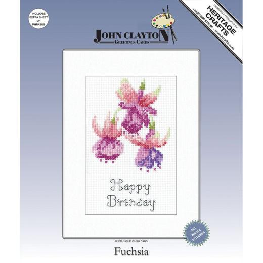 Heritage Crafts - Greeting Card Fuchsia - (Stickpackung)