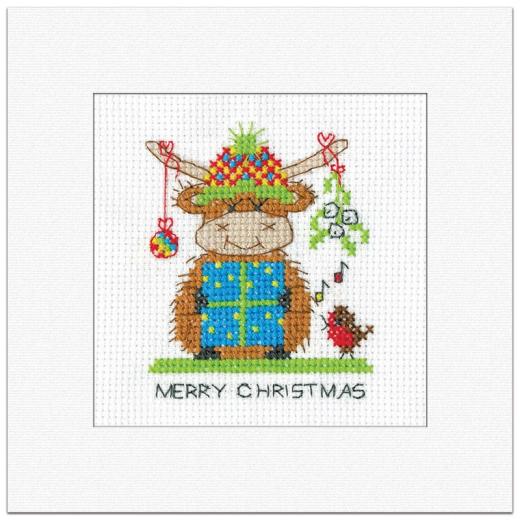 Highland Card - Mistletoe - Heritage Crafts (Stickpackung)