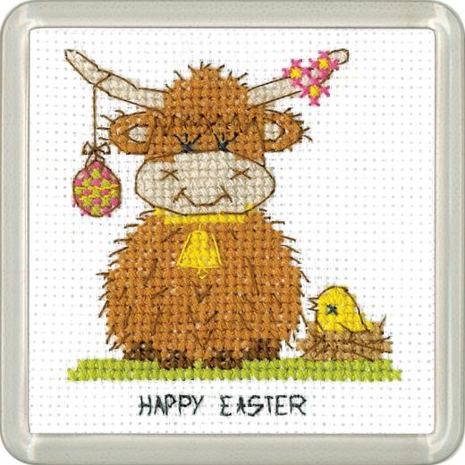 Highland Easter - Heritage Crafts (Stickpackung incl. Untersetzer)