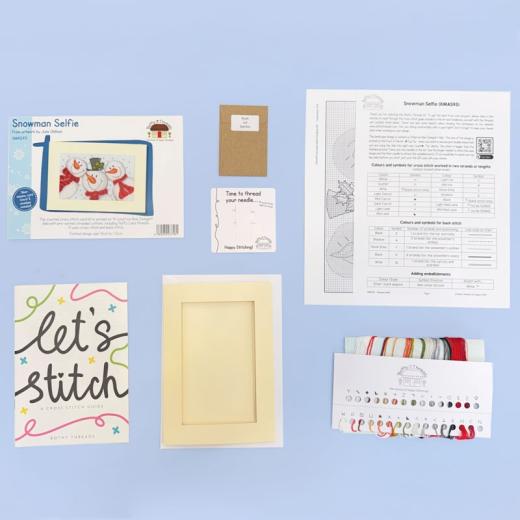 Stickpackung Bothy Threads - Christmas Card - Snowman Selfie