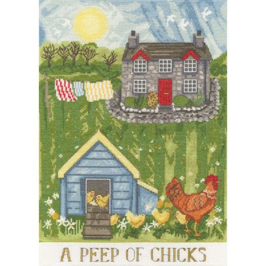 A Peep Of Chicks - Bothy Threads Lizzie Spikes (Stickpackung)