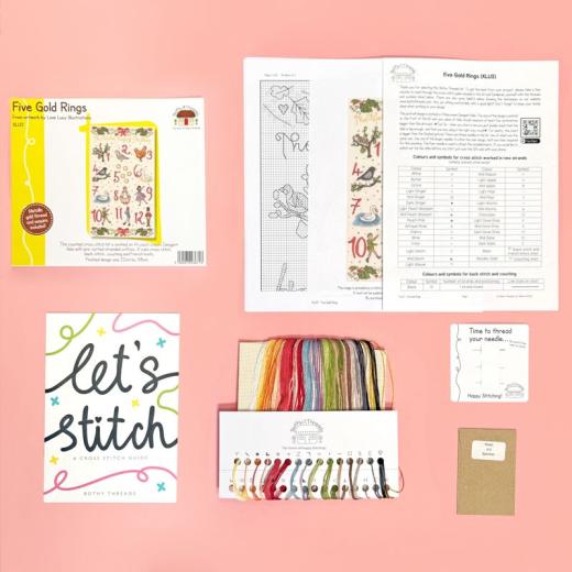 Bothy Threads - Love Lucy Illustrations - Five Gold Rings