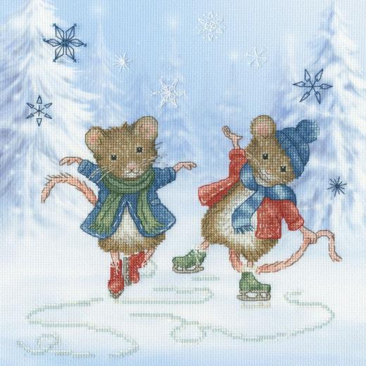 Stickpackung Bothy Threads - Festive Figure Skaters