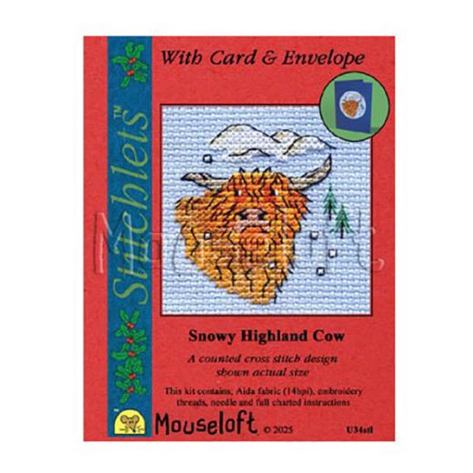 Mouseloft - Snowy Highland Cow (Stickpackung)