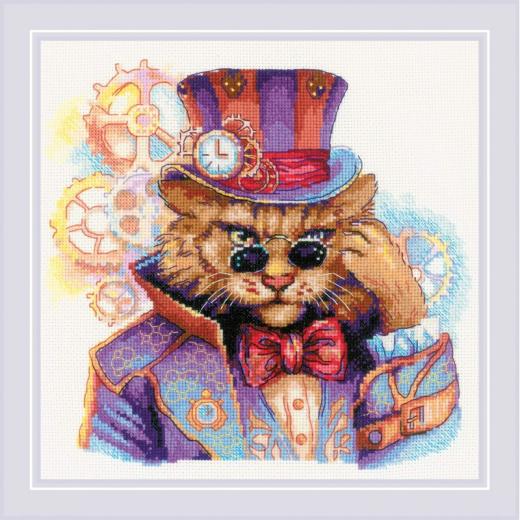 Steampunk Cat - Riolis (Stickpackung)