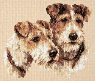 Magic Needle - Stickbild Fox Terriers