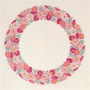 Haandarbejdets Fremme - Tischdecke Blumenkranz