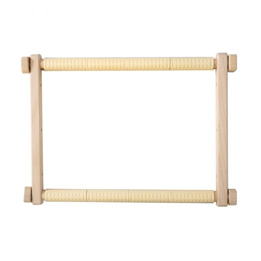 Stickrahmen Holz rechteckig mit Clips 20x24 cm