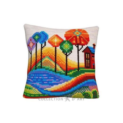 Blue Lake - Kreuzstichkissen Collection dArt