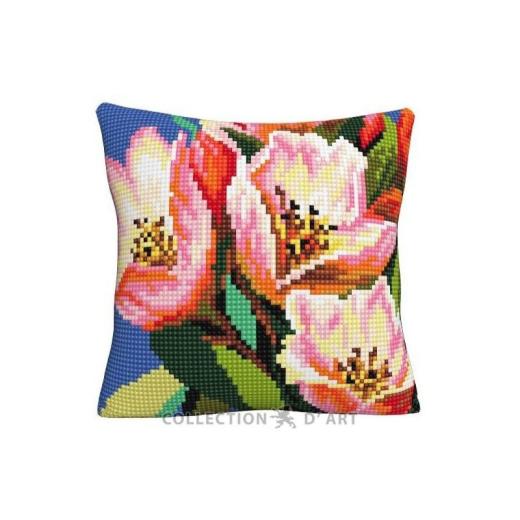 Colorful Floral Pattern - Kreuzstichkissen Collection dArt